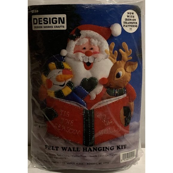 Design Works Crafts Tis The Season To Be Jolly Felt Wall Hanging Kit #5110 - Picture 1 of 7
